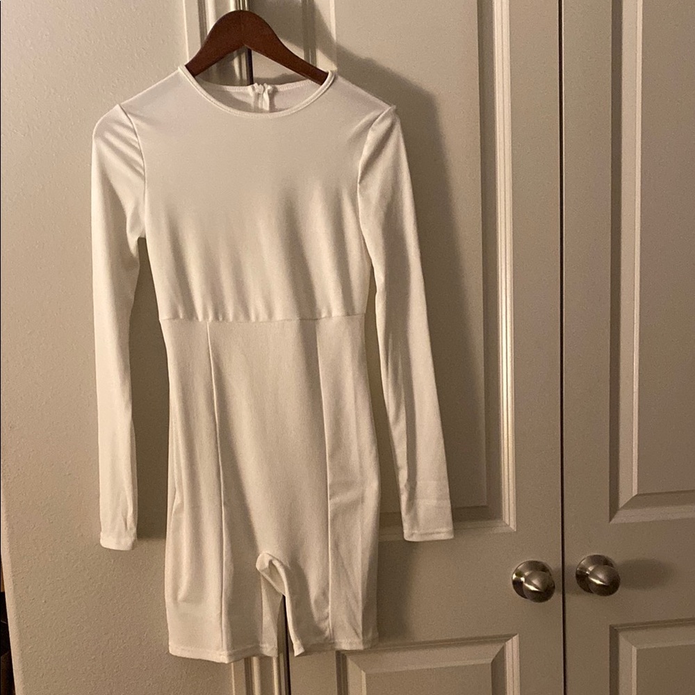 White Long Sleeve Bodysuit